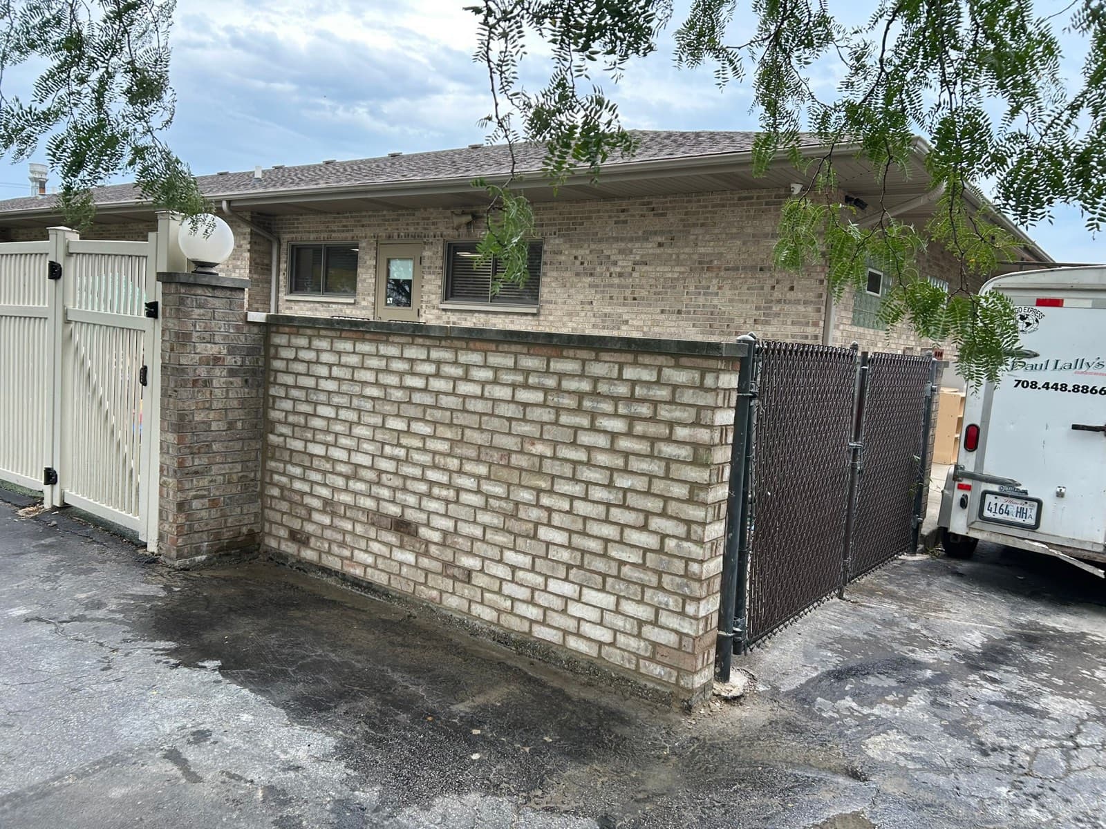 Car-Accident Brick Wall Rebuild — completed