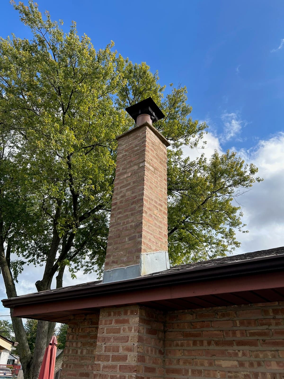 Freshly repointed mortar joints on a brick home in Worth, IL by Paul Lally's Masonry