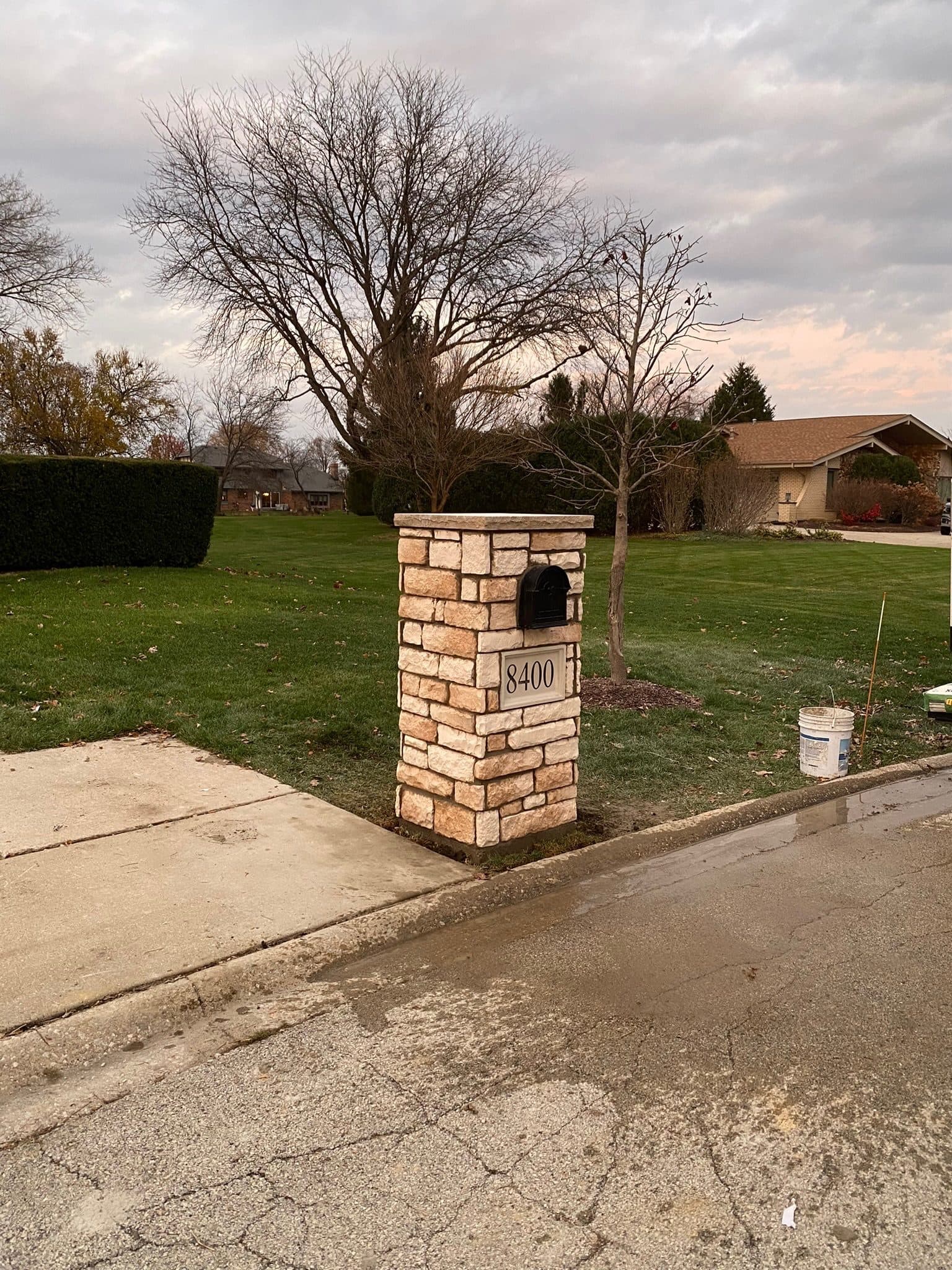 Replaced brick section blended into a Tinley Park, IL home with matched color and mortar