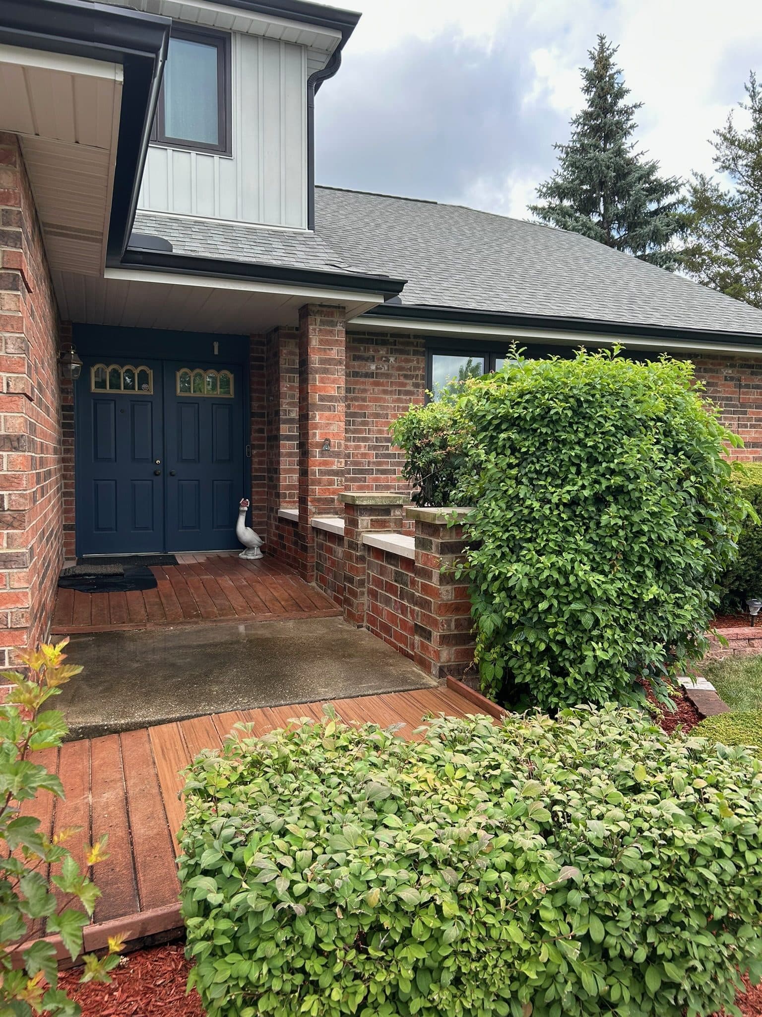 Restored brick home by Paul Lally's Masonry Inc.